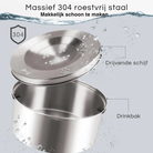 RVS Anti - Mors Waterbak voor Honden – 1L of 3L - Duke & Scoop