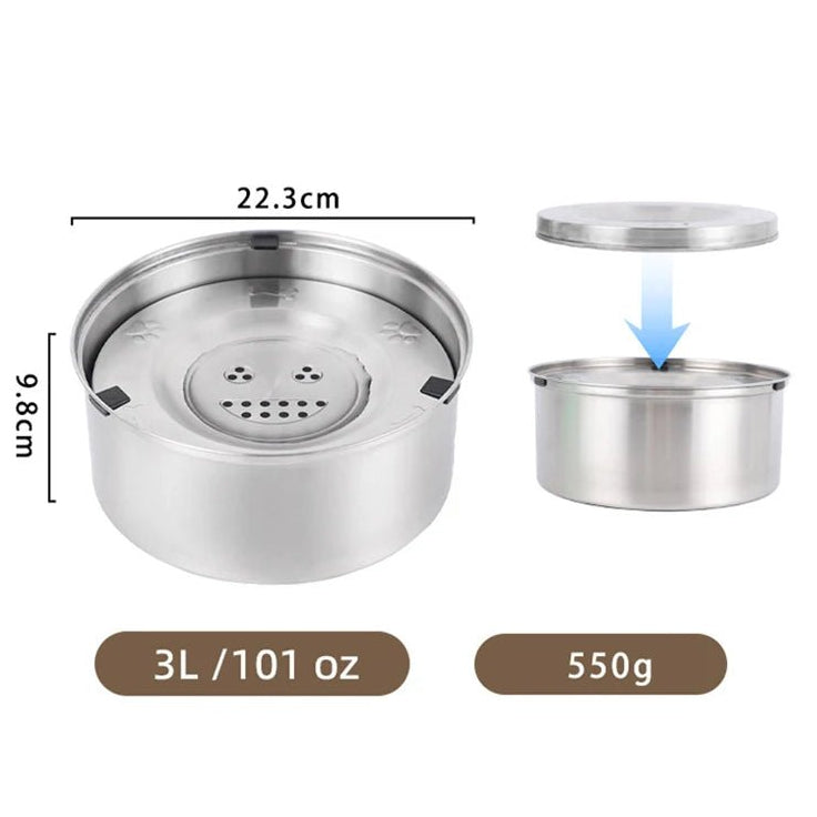 RVS Anti - Mors Waterbak voor Honden – 1L of 3L - Duke & Scoop