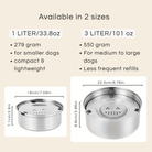 RVS Anti - Mors Waterbak voor Honden – 1L of 3L - Duke & Scoop