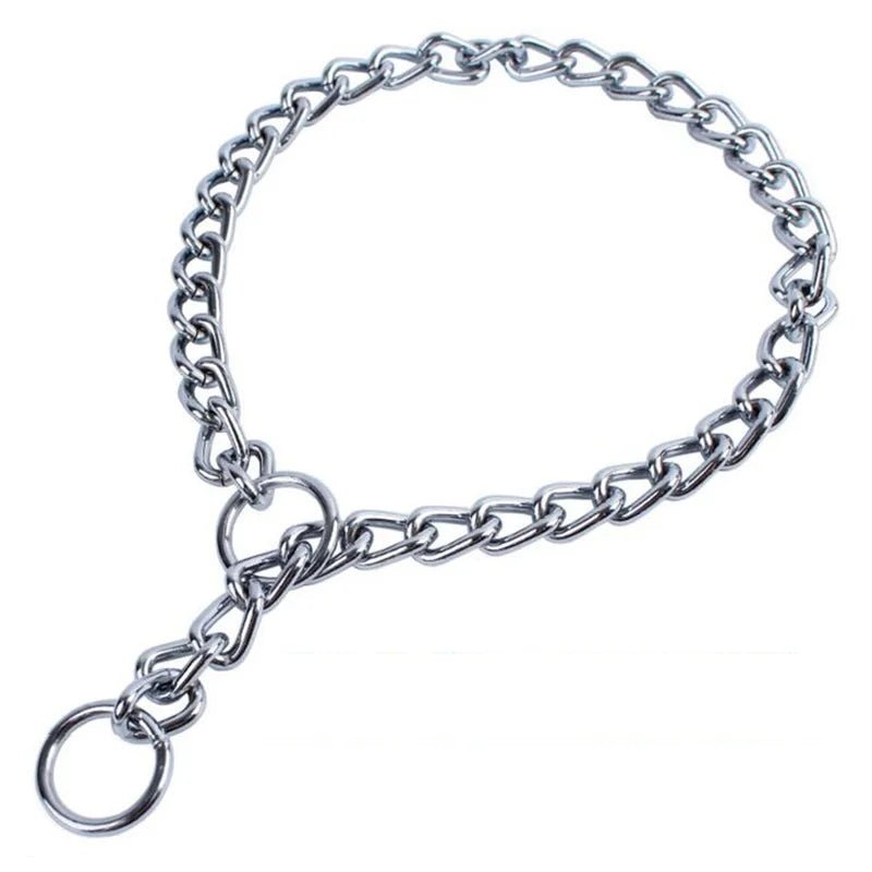 DUPFY 32 MM brede zware Cubaanse ketting, sterke roestvrijstalen metalen schakels Slipketting Luxe trainingshalsband voor grote middelgrote honden 32MM*40CM