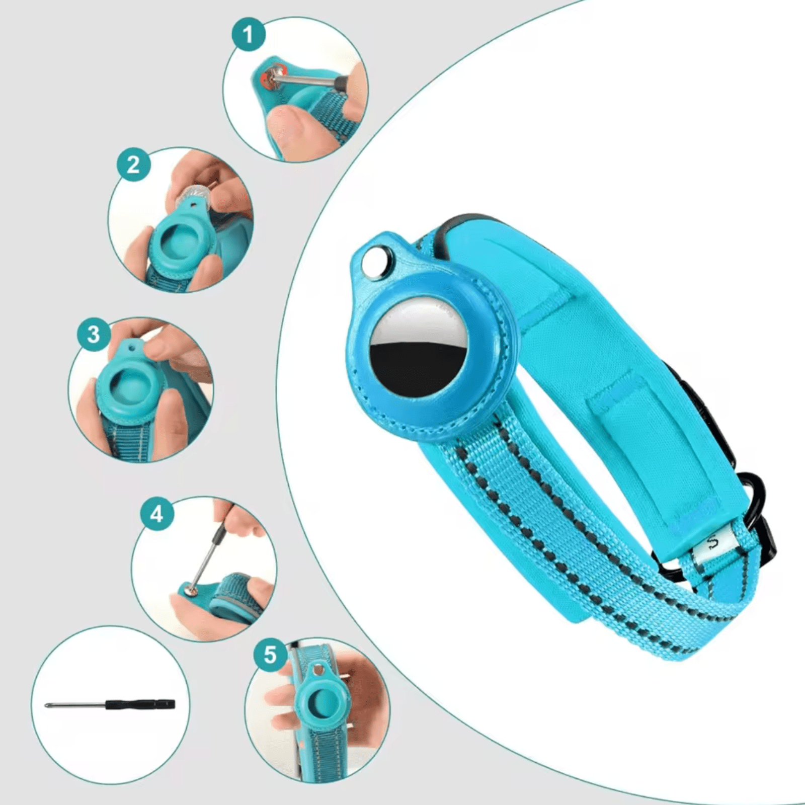 SmartTag iOS Mini Tracker en Halsband met SmartTag houder - Duke & Scoop