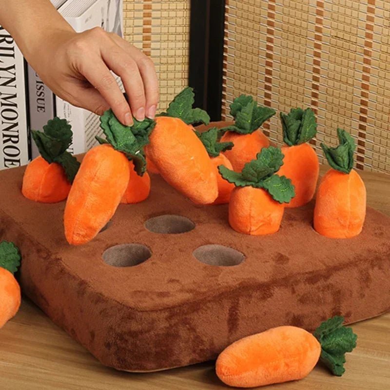 Snuffelmat met Pluche Wortels – Interactief Hondenspeelgoed - Duke & Scoop