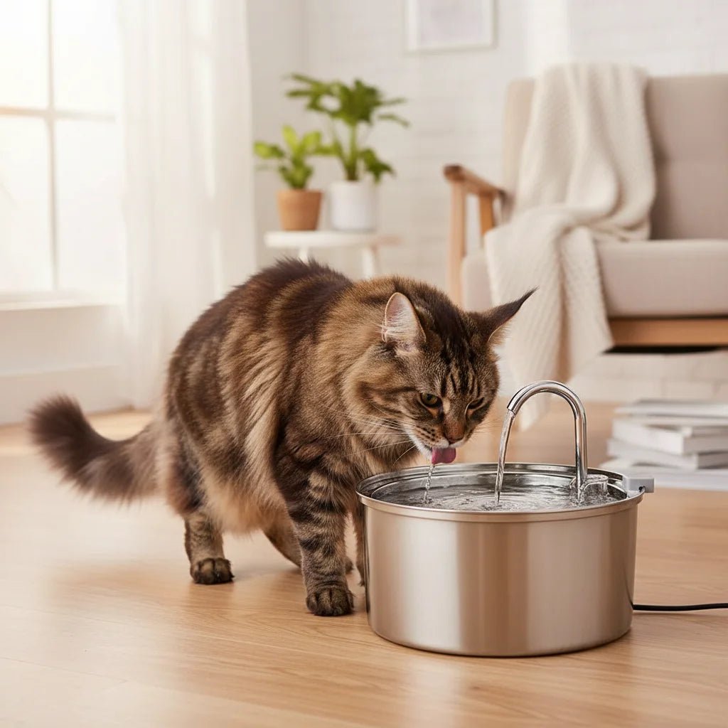 Stille RVS Automatische Waterfontein - Duke & Scoop