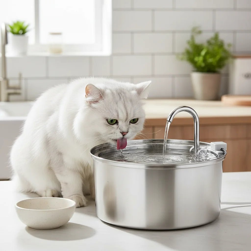 Stille RVS Automatische Waterfontein - Duke & Scoop