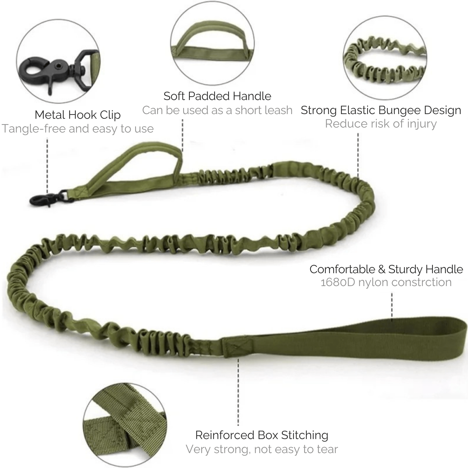 Tactische Honden Halsband & Riem Set - Duke & Scoop