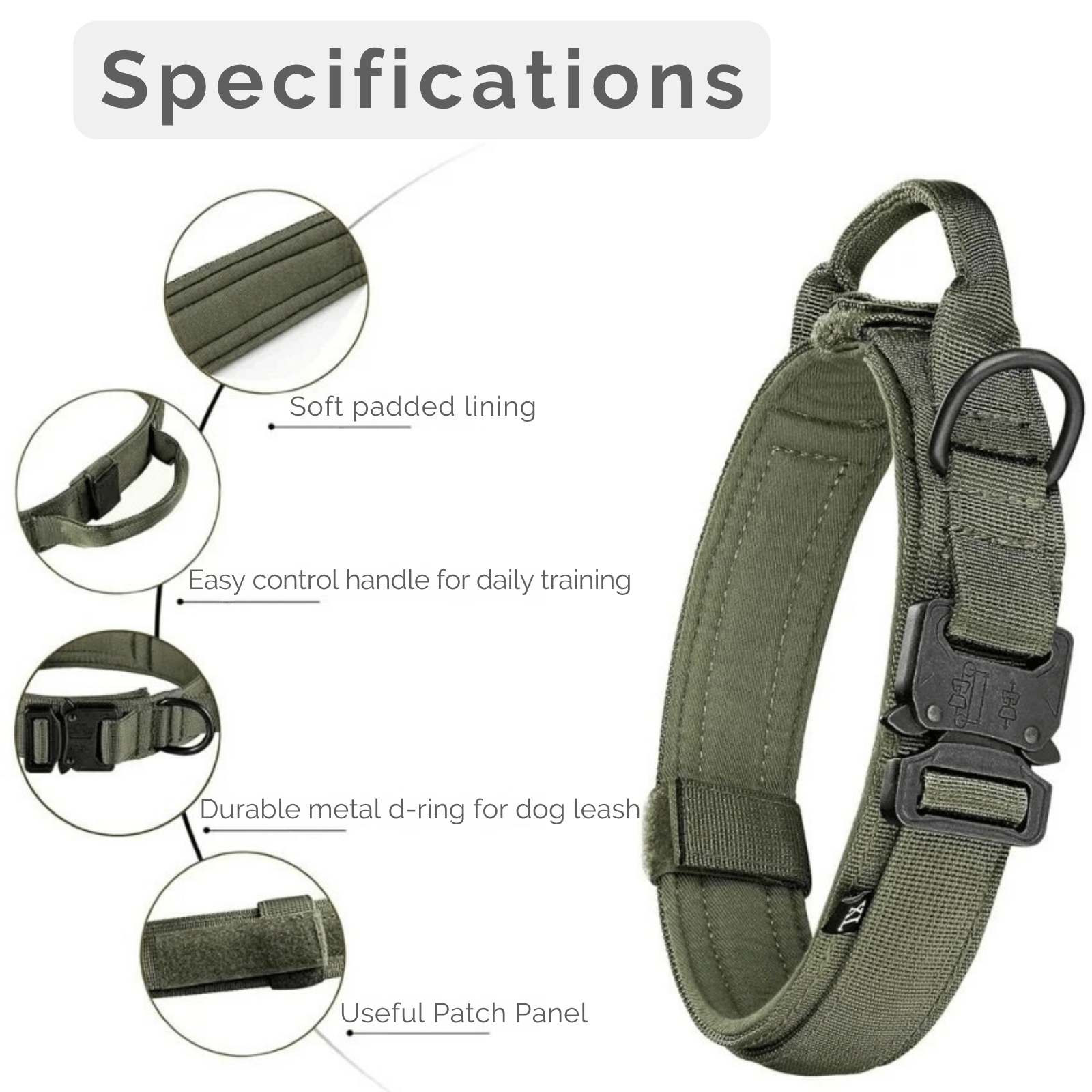 Tactische Honden Halsband & Riem Set - Duke & Scoop