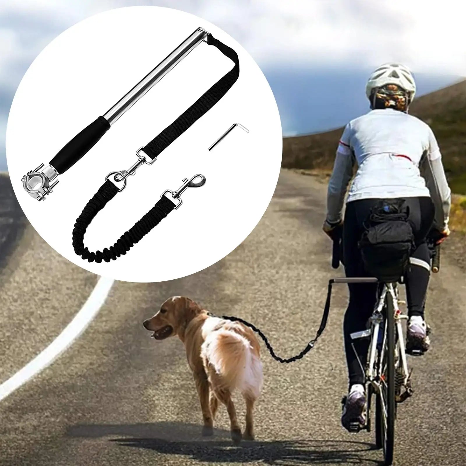Uittrekbare Fietshondenriem – Handsfree - Duke & Scoop