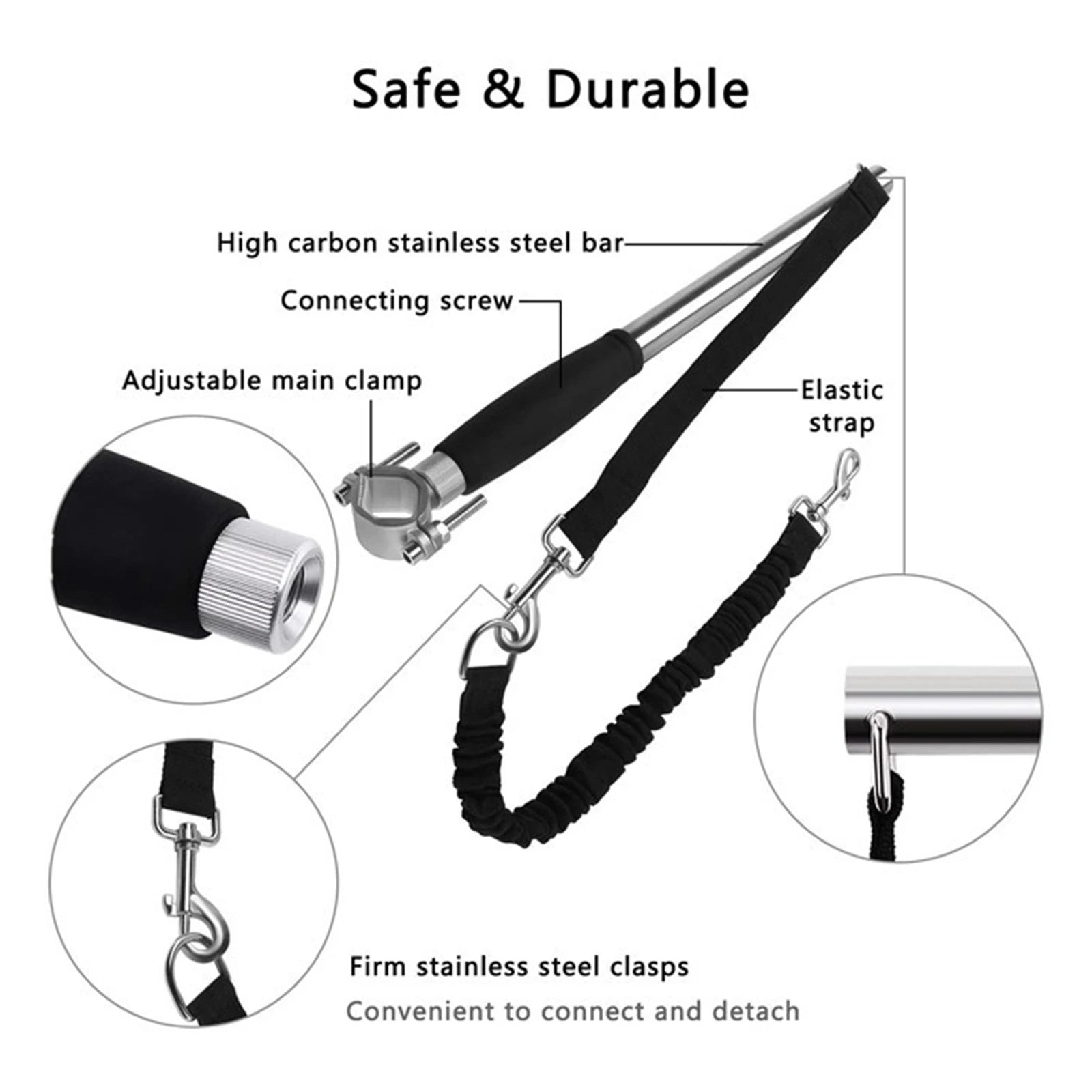 Uittrekbare Fietshondenriem – Handsfree - Duke & Scoop