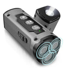 Ultrasone Anti Blaf Trainer met LED Zaklamp – Zwart/Oranje/Grijs – Oplaadbare Honden Afweerapparaat - Duke & Scoop