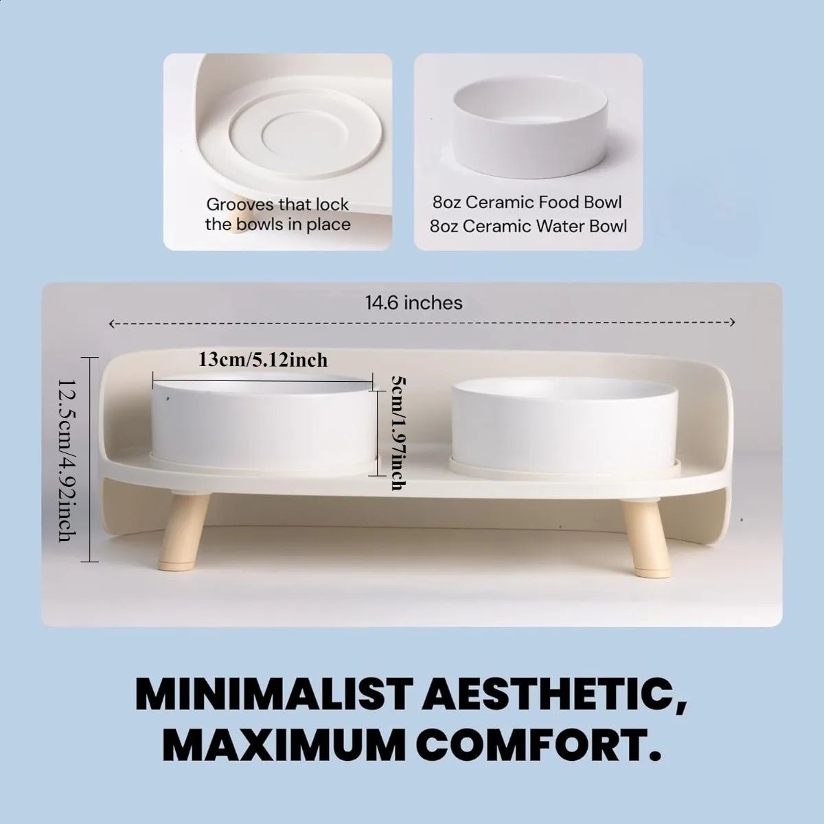 Verhoogde Honden & Kattenbak - Duke & Scoop