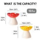 Verhoogde Keramische Kattenvoerbak - Paddenstoelvorm - Duke & Scoop