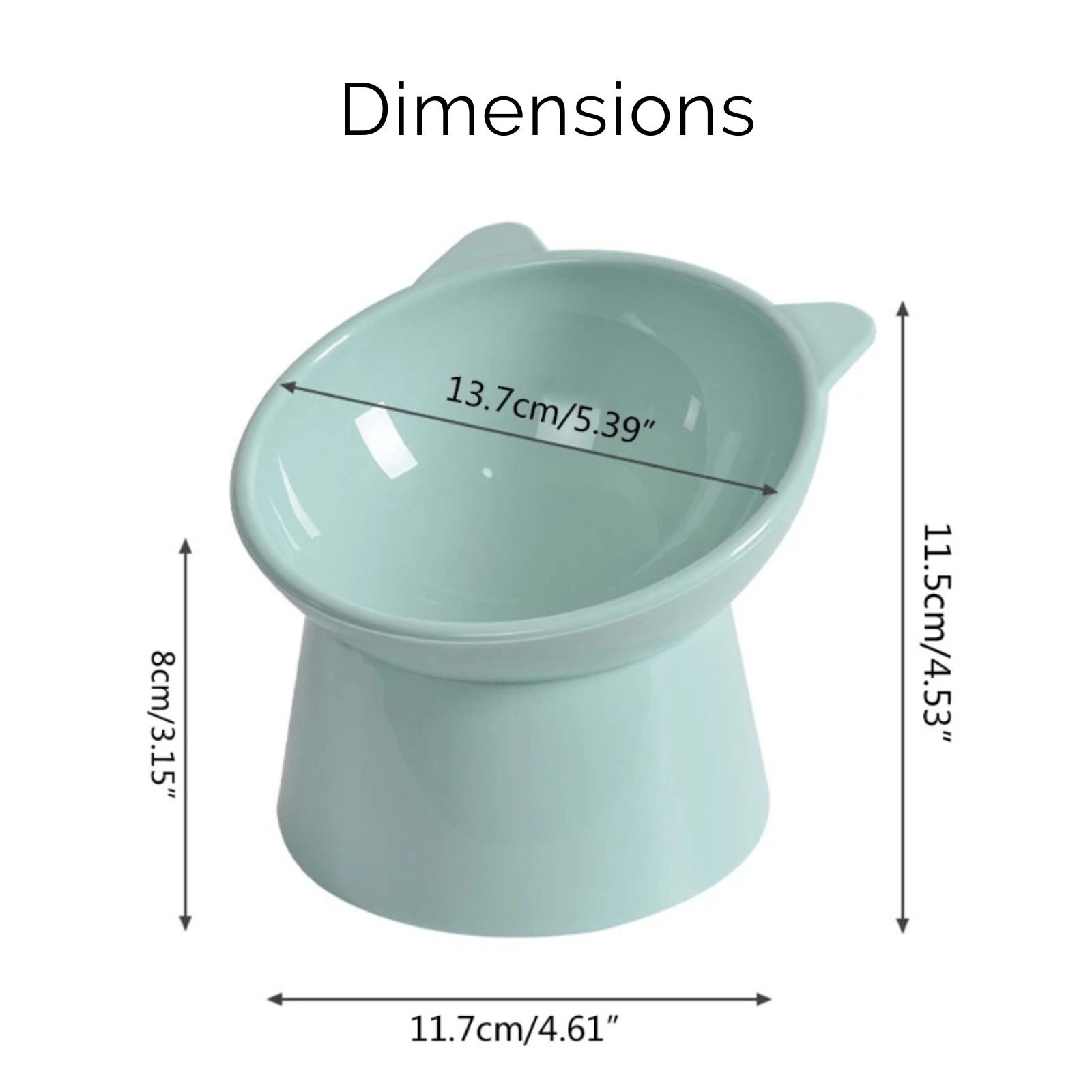 Verhoogde Voerbak met Oortjes - Duke & Scoop