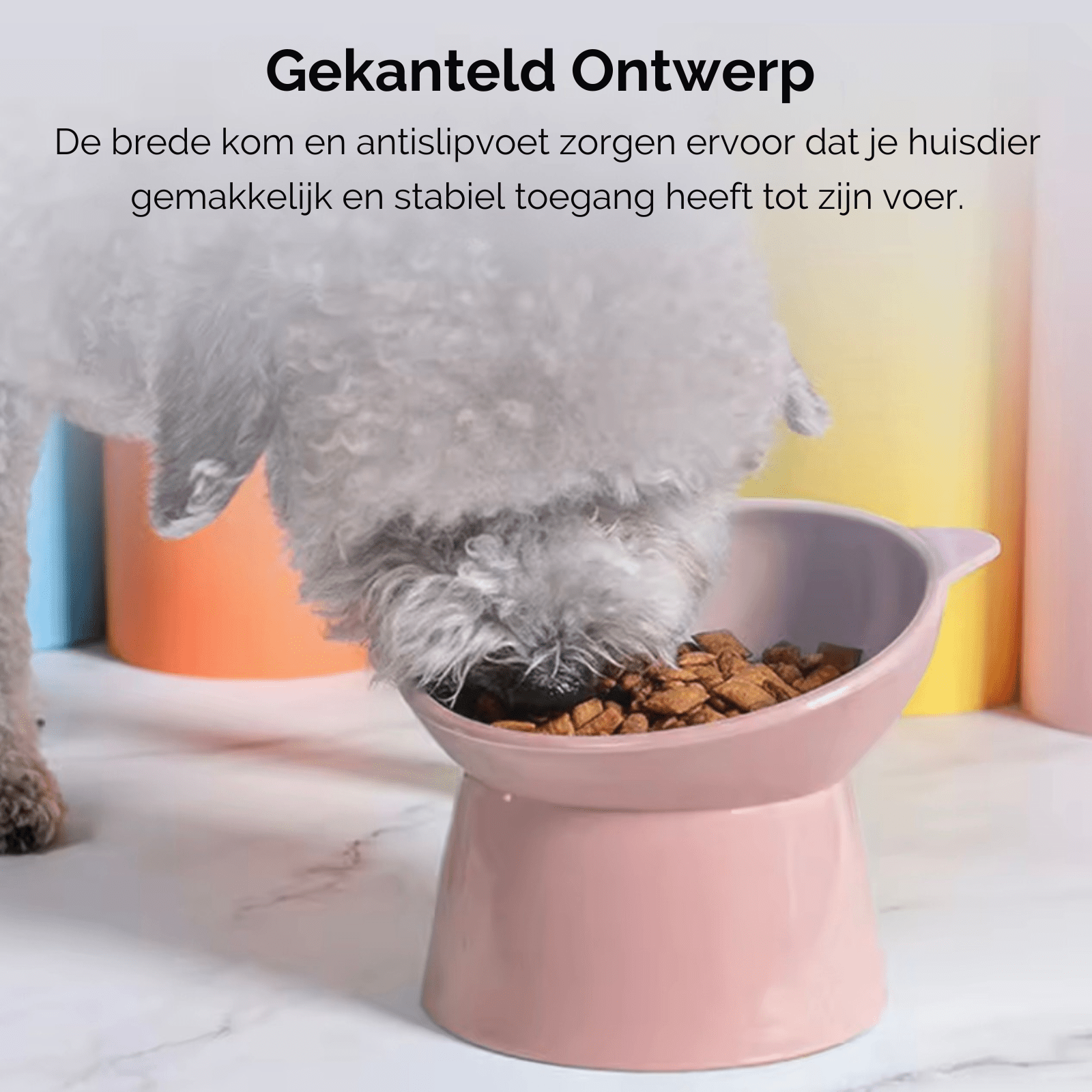 Verhoogde Voerbak met Oortjes - Duke & Scoop