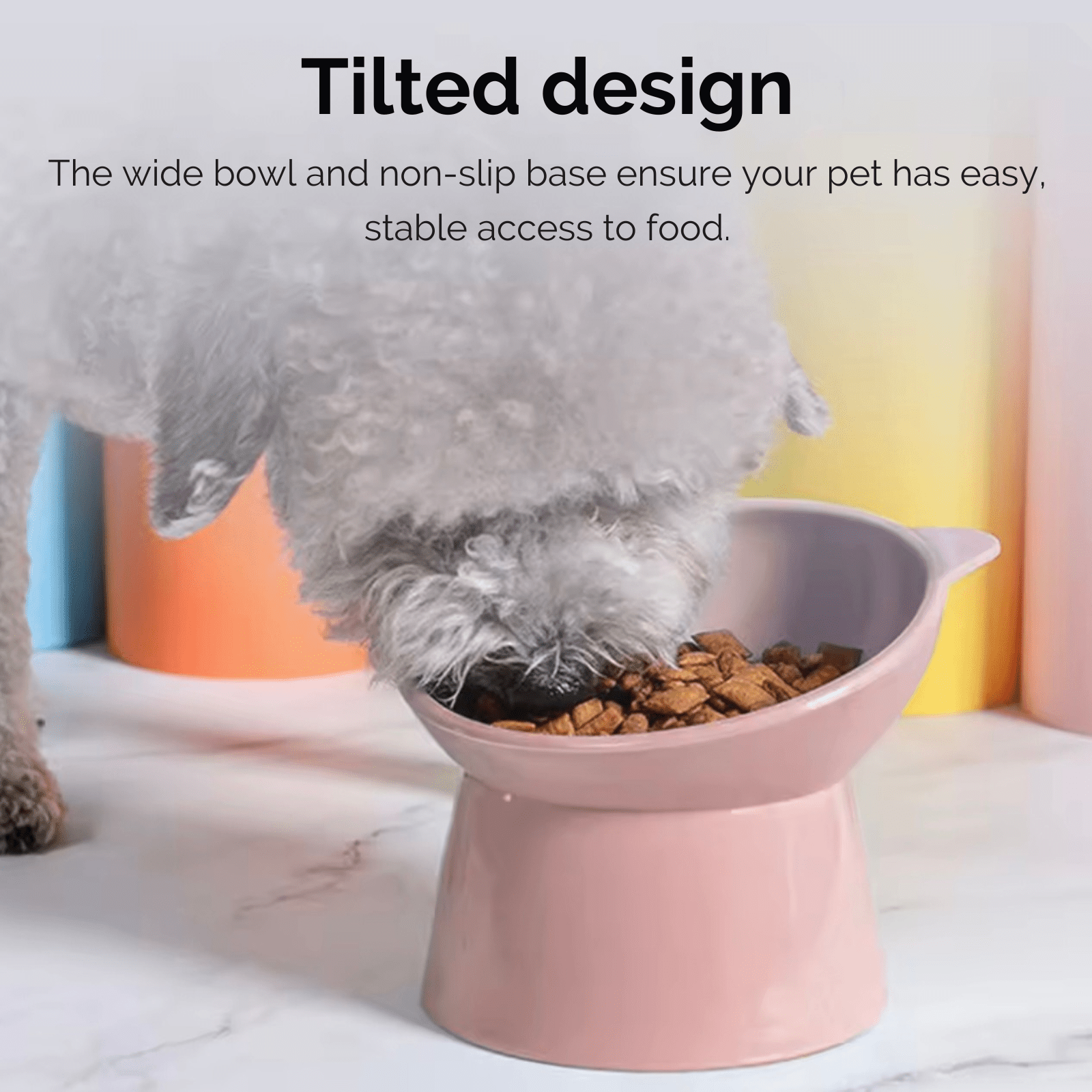 Verhoogde Voerbak met Oortjes - Duke & Scoop