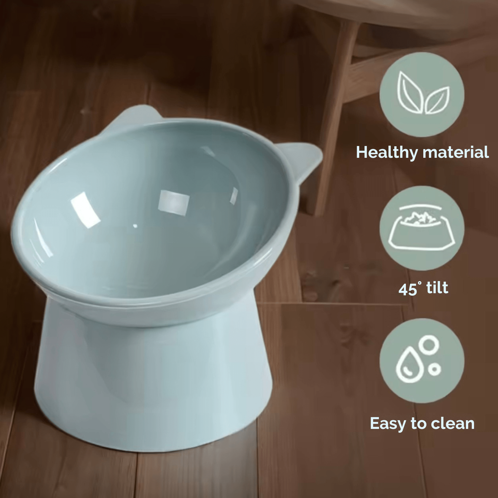 Verhoogde Voerbak met Oortjes - Duke & Scoop