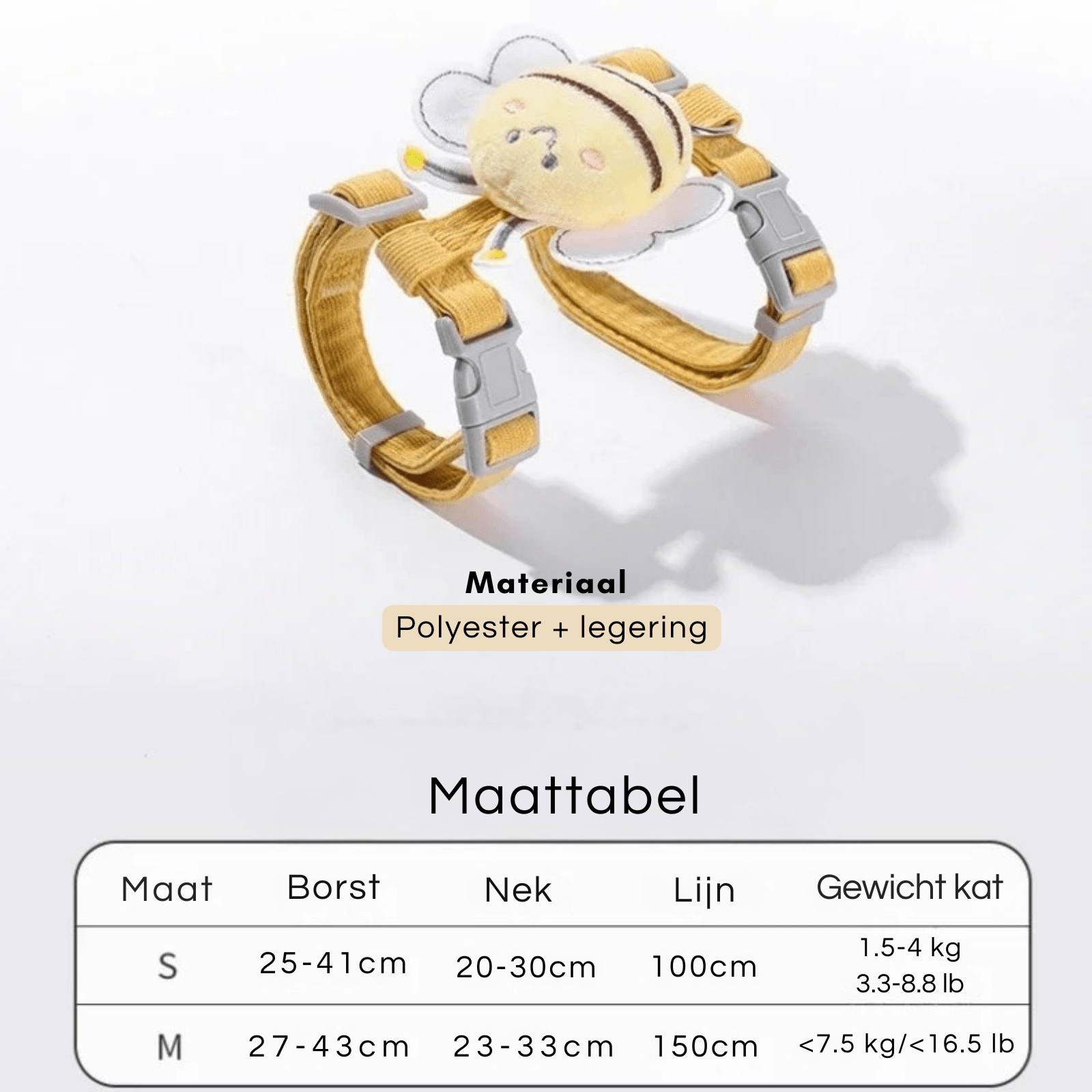 Verstelbaar Kattenharnas & Lijn Set - Duke & Scoop