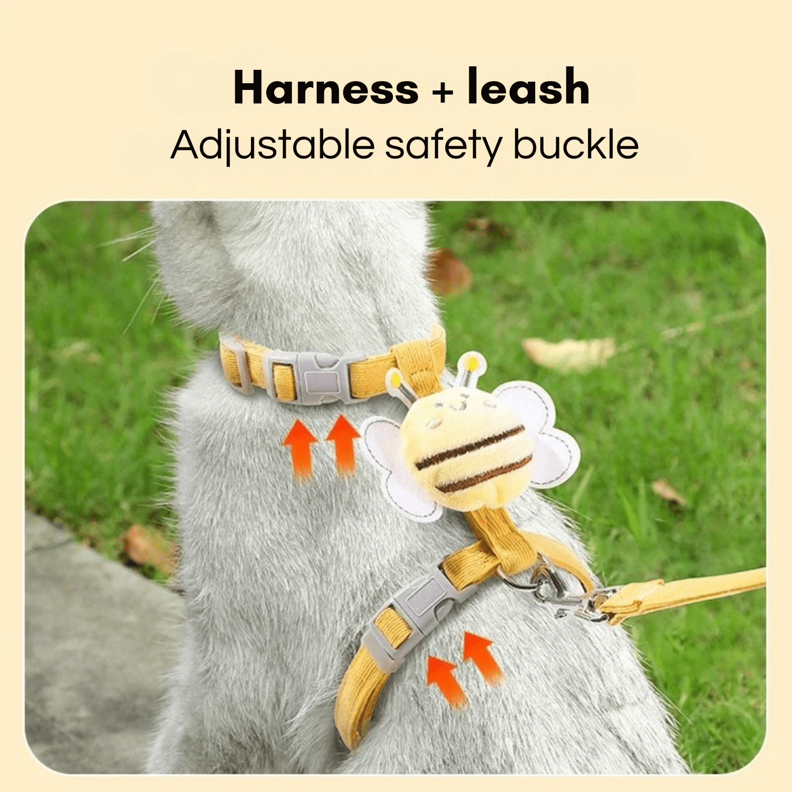 Verstelbaar Kattenharnas & Lijn Set - Duke & Scoop