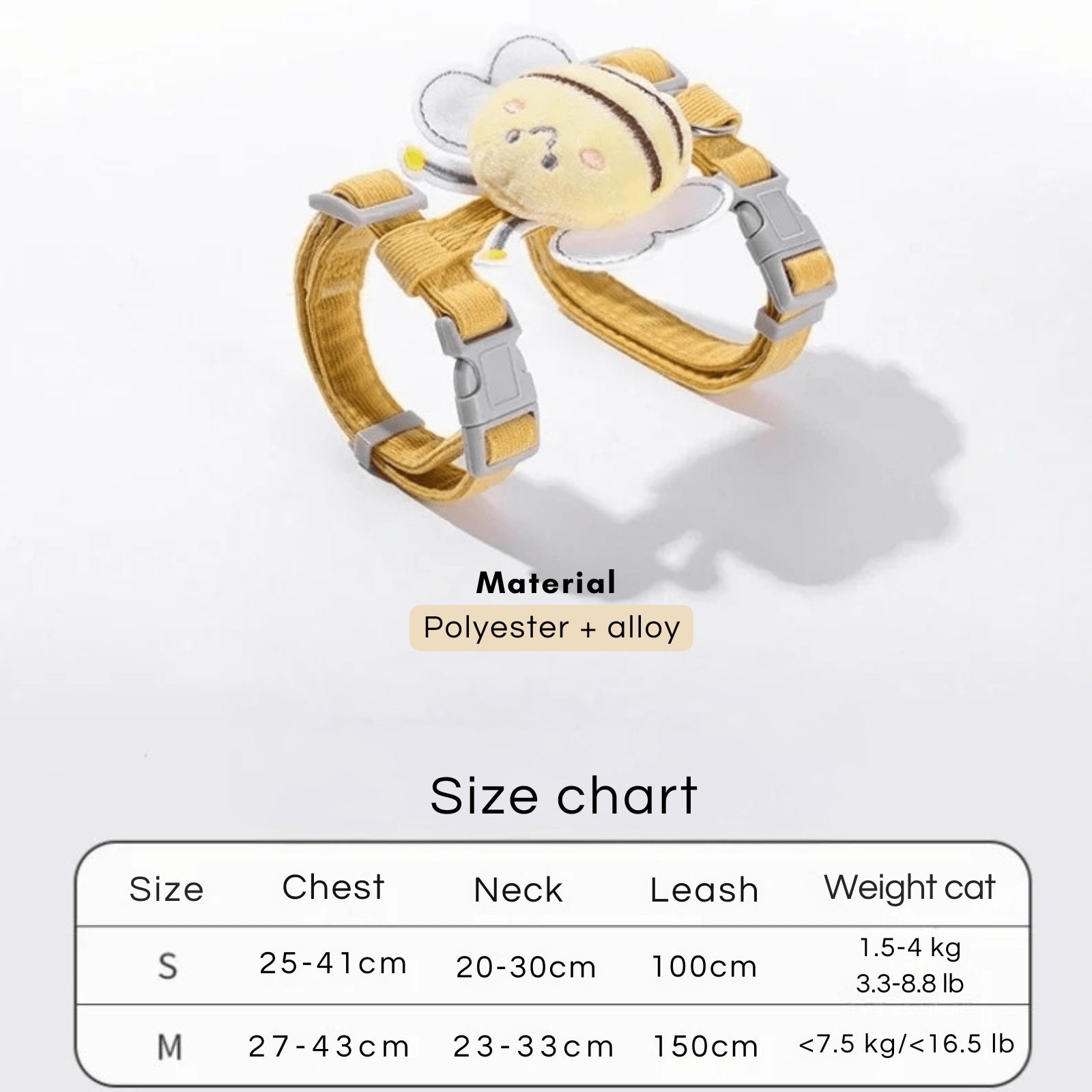 Verstelbaar Kattenharnas & Lijn Set - Duke & Scoop