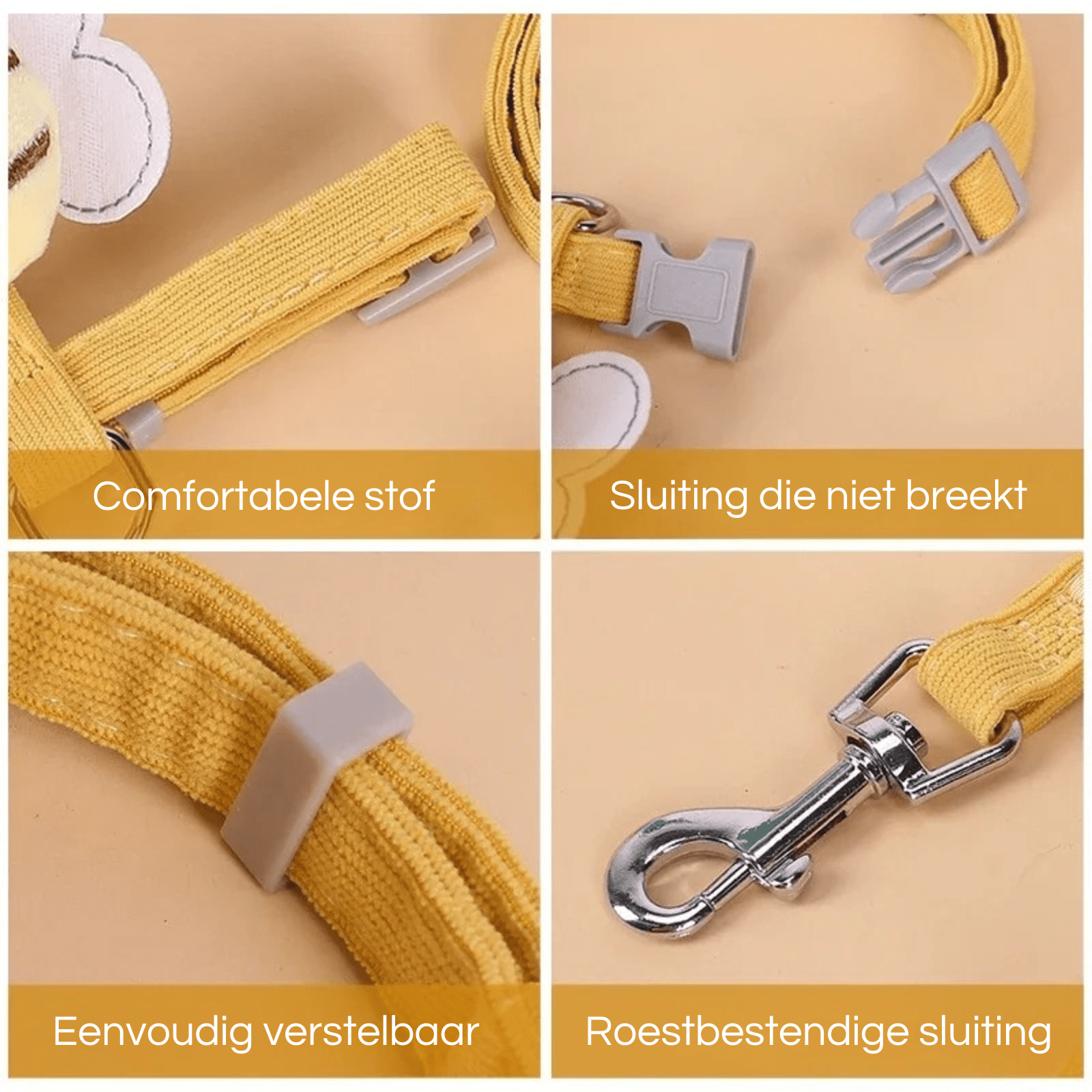 Verstelbaar Kattenharnas & Lijn Set - Duke & Scoop
