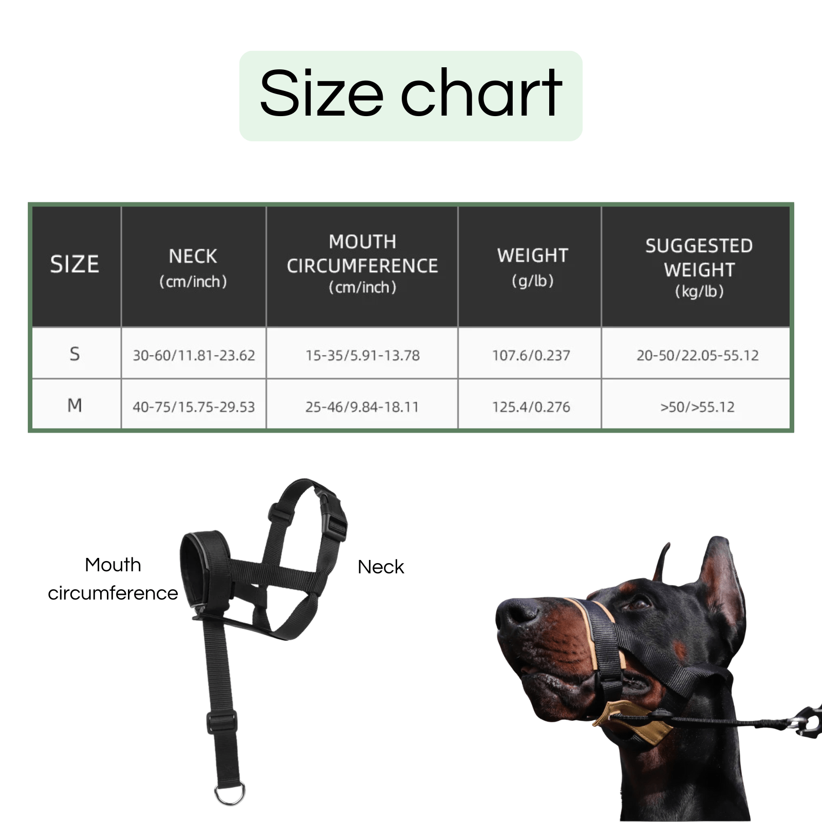 Verstelbare Muilkorf Halti - Stijl - Duke & Scoop