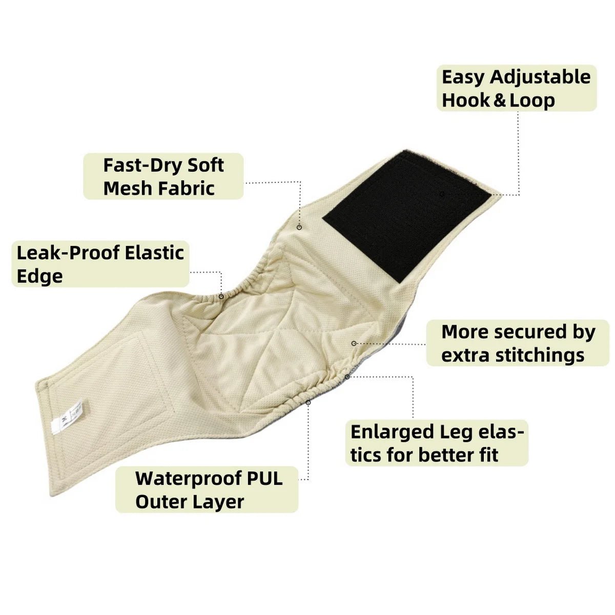 Wasbare Buikband voor Reuen - Duke & Scoop