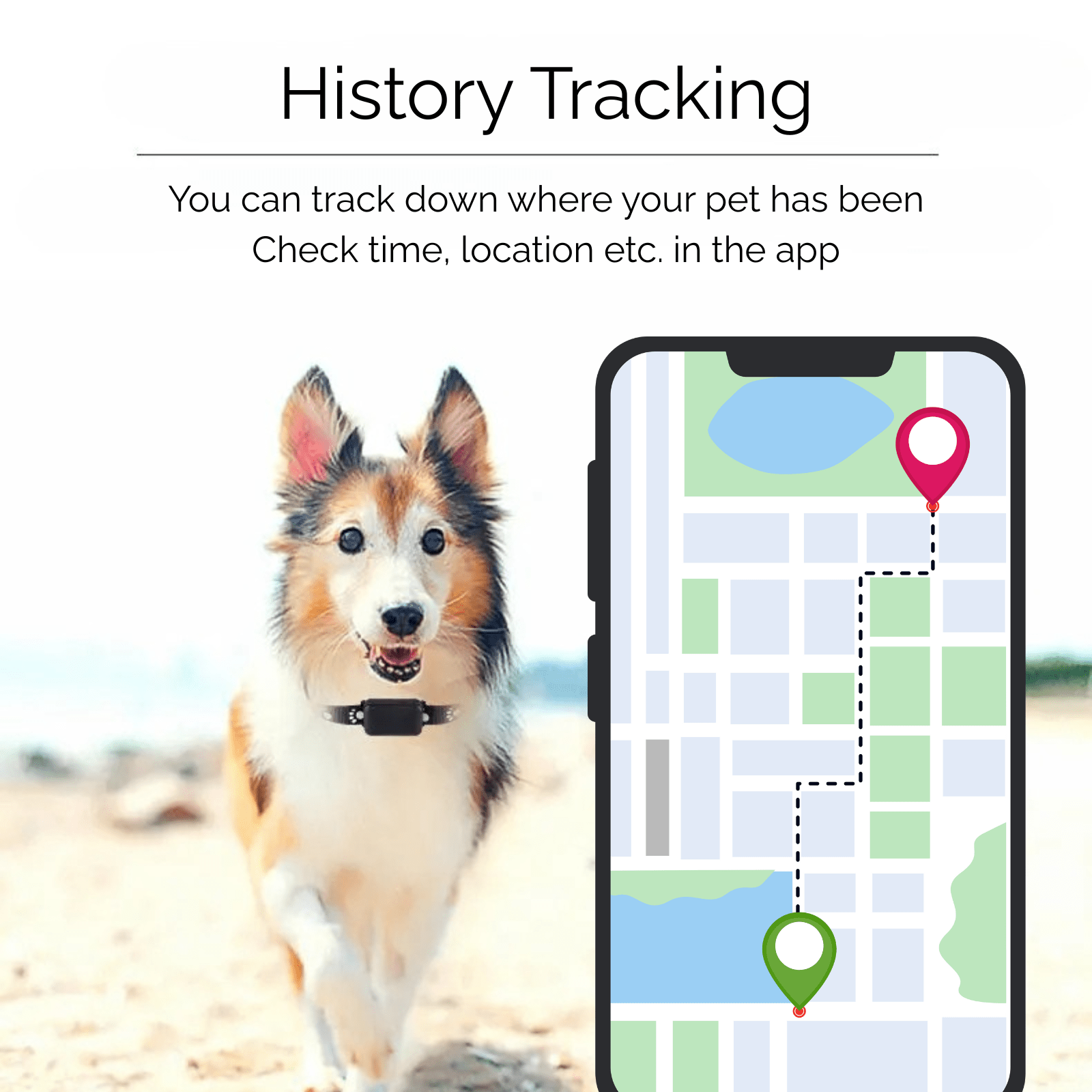 Waterdichte GPS Tracker voor Huisdieren – Verstelbare Halsband - Duke & Scoop