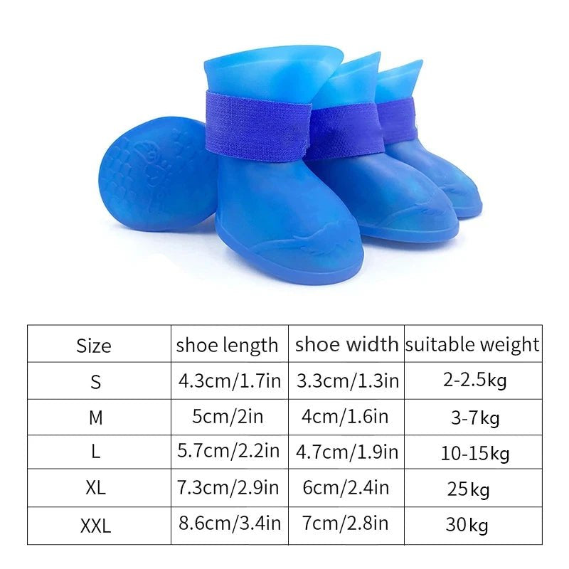 Waterdichte Huisdier Regenschoenen - Set van 4 - Duke & Scoop