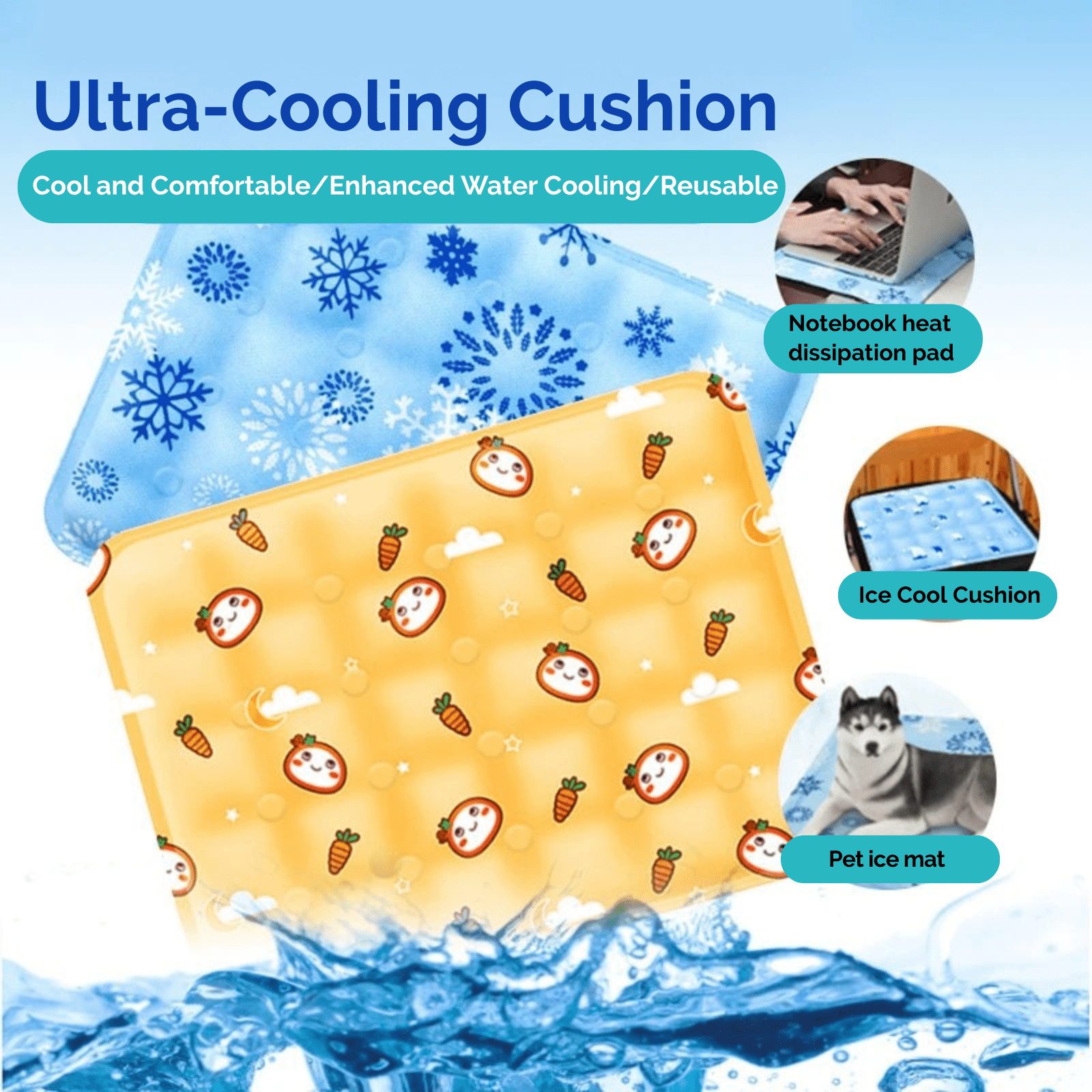 Zomer Koelmat – Verkoelende Slaapmat voor Hond & Kat - Duke & Scoop