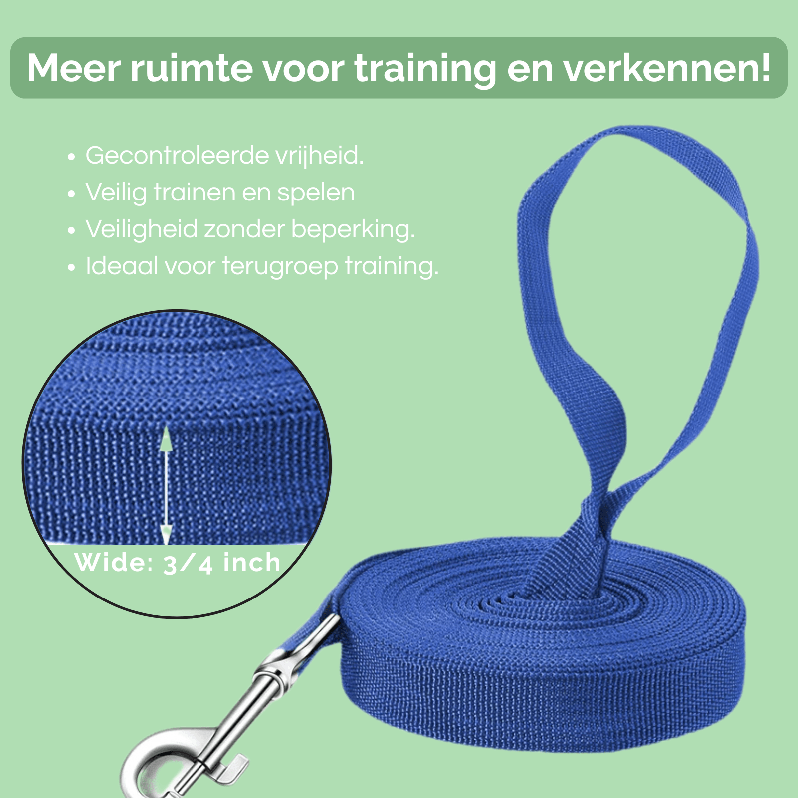 10M Trainingslijn – Extra Lange Hondenriem - Duke & Scoop