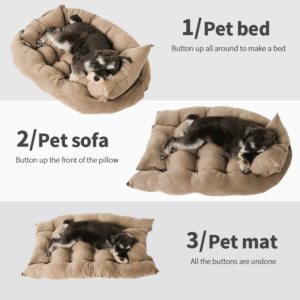 3 - in - 1 Hondenmand & Hondenbed – Zacht, Warm & Wasbaar Huisdierbed - Duke & Scoop