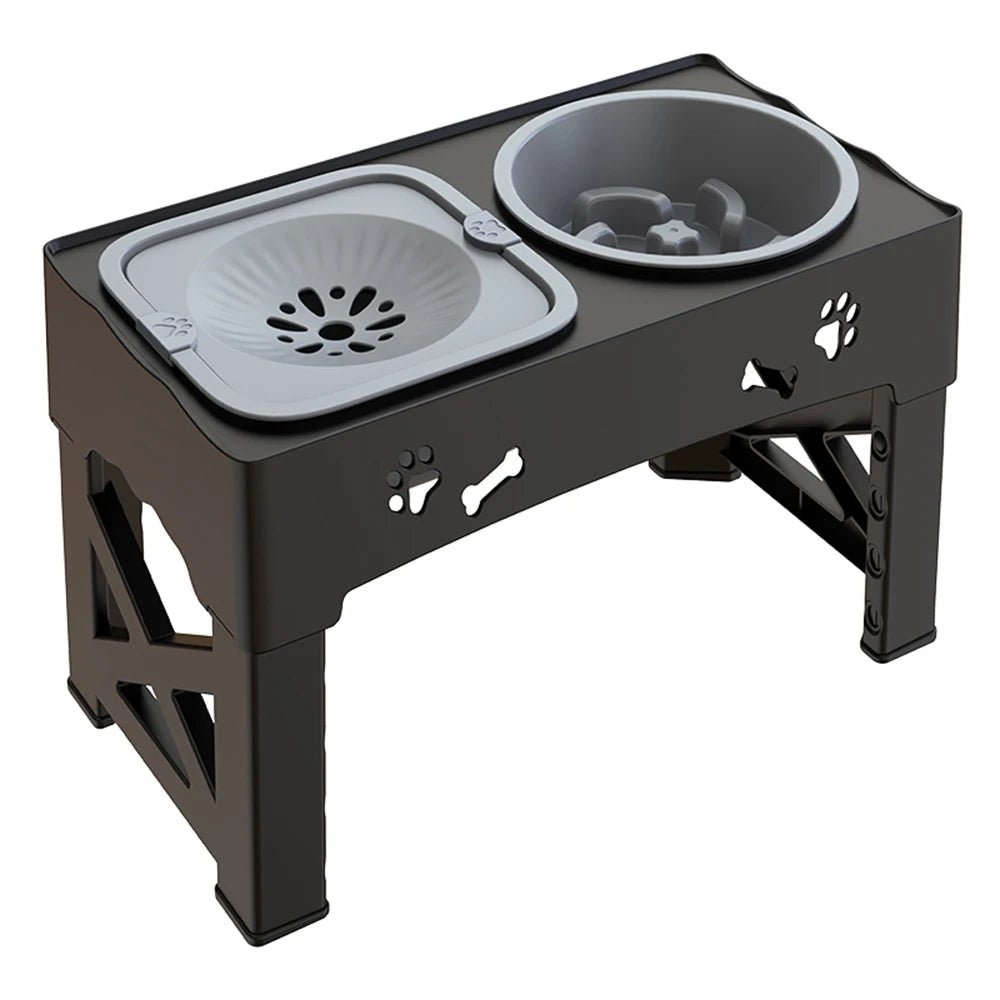 3 - in - 1 Verhoogde Voerbak – Dubbele Slowfeeders - Duke & Scoop