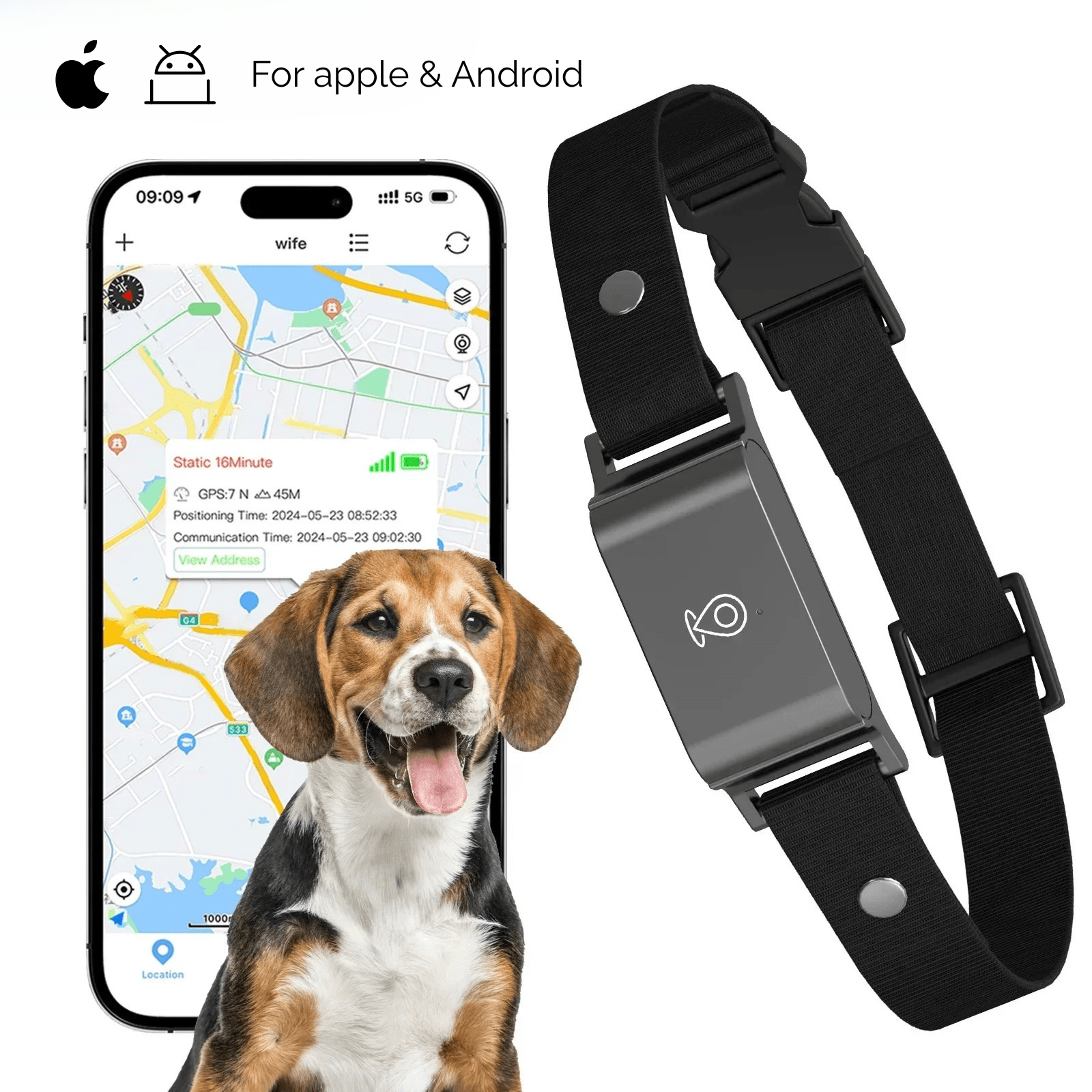 4G GPS Tracker voor Huisdieren – Waterdicht - Duke & Scoop