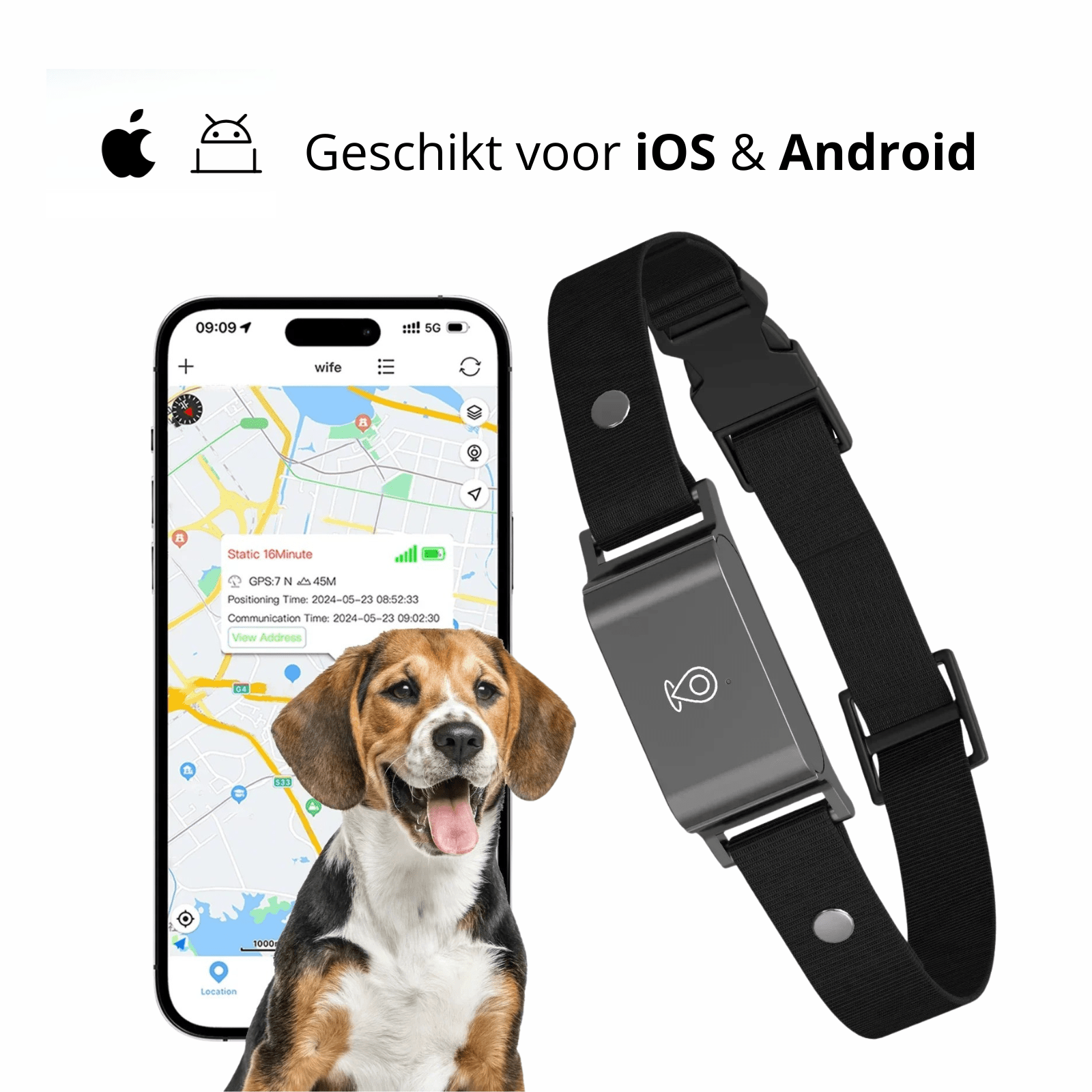 4G GPS Tracker voor Huisdieren – Waterdicht - Duke & Scoop