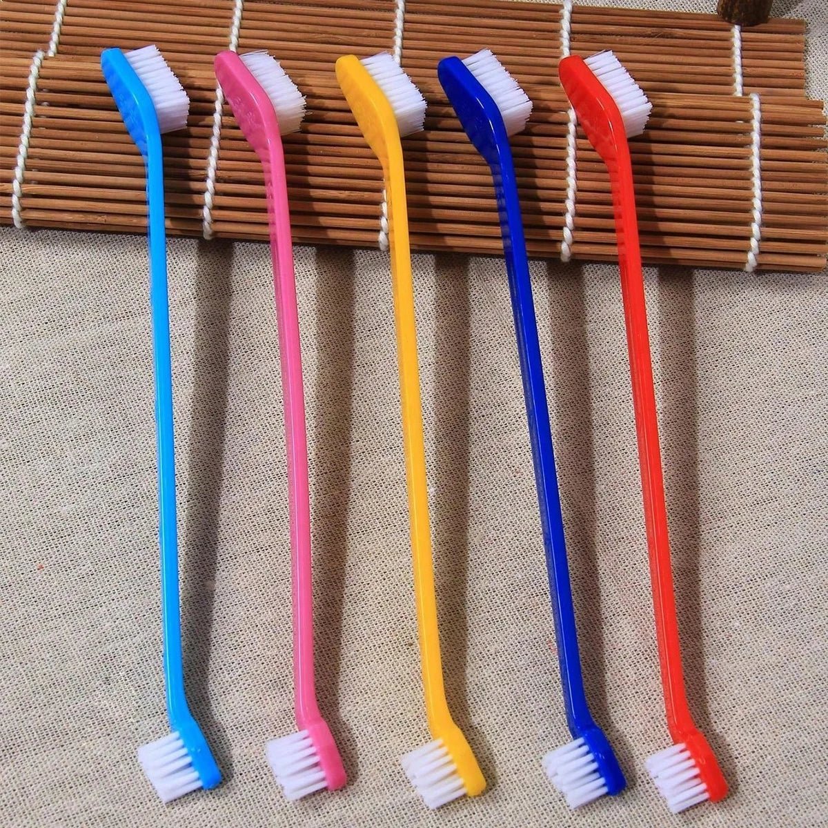 5‑stuks Dubbelzijdige Tandenborstel voor Honden & Katten - Duke & Scoop