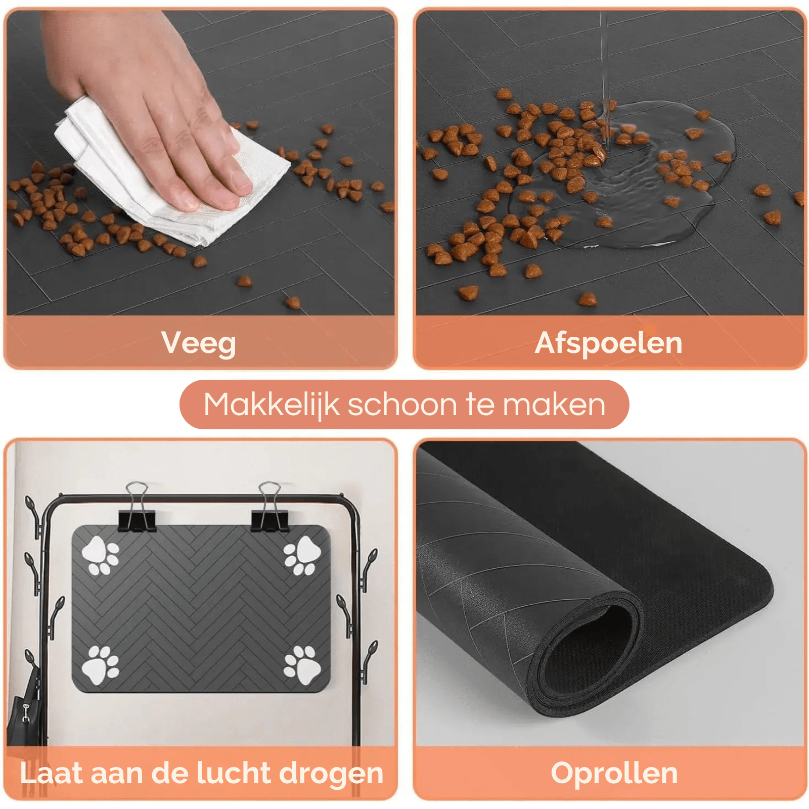 Absorberende, Waterdichte Placemet voor Voerbakken - Duke & Scoop