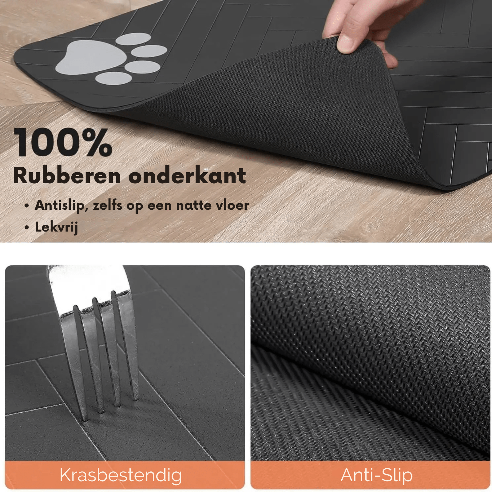 Absorberende, Waterdichte Placemet voor Voerbakken - Duke & Scoop