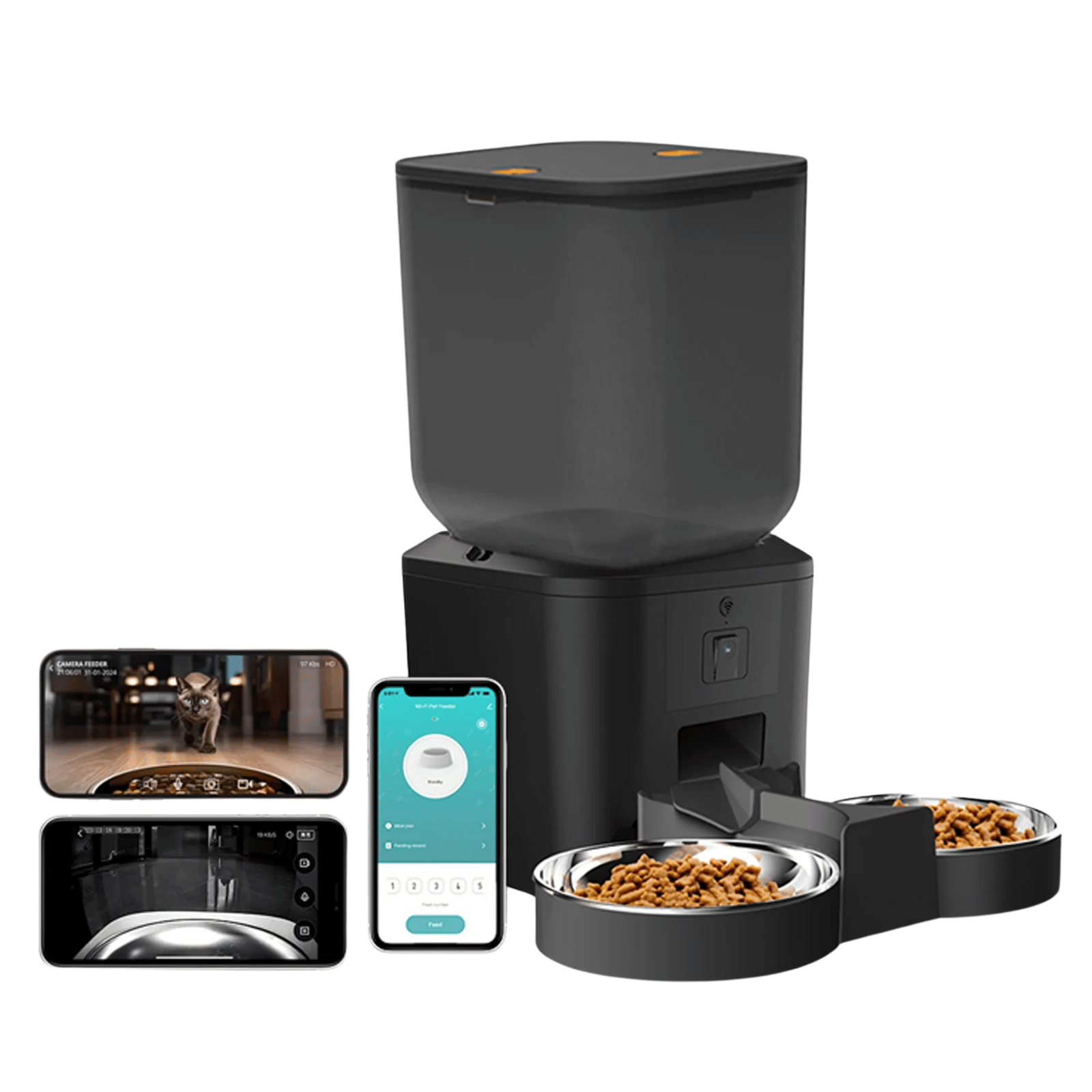 Automatische Voerbak Katten en Honden - Voerautomaat met Camera - Duke & Scoop