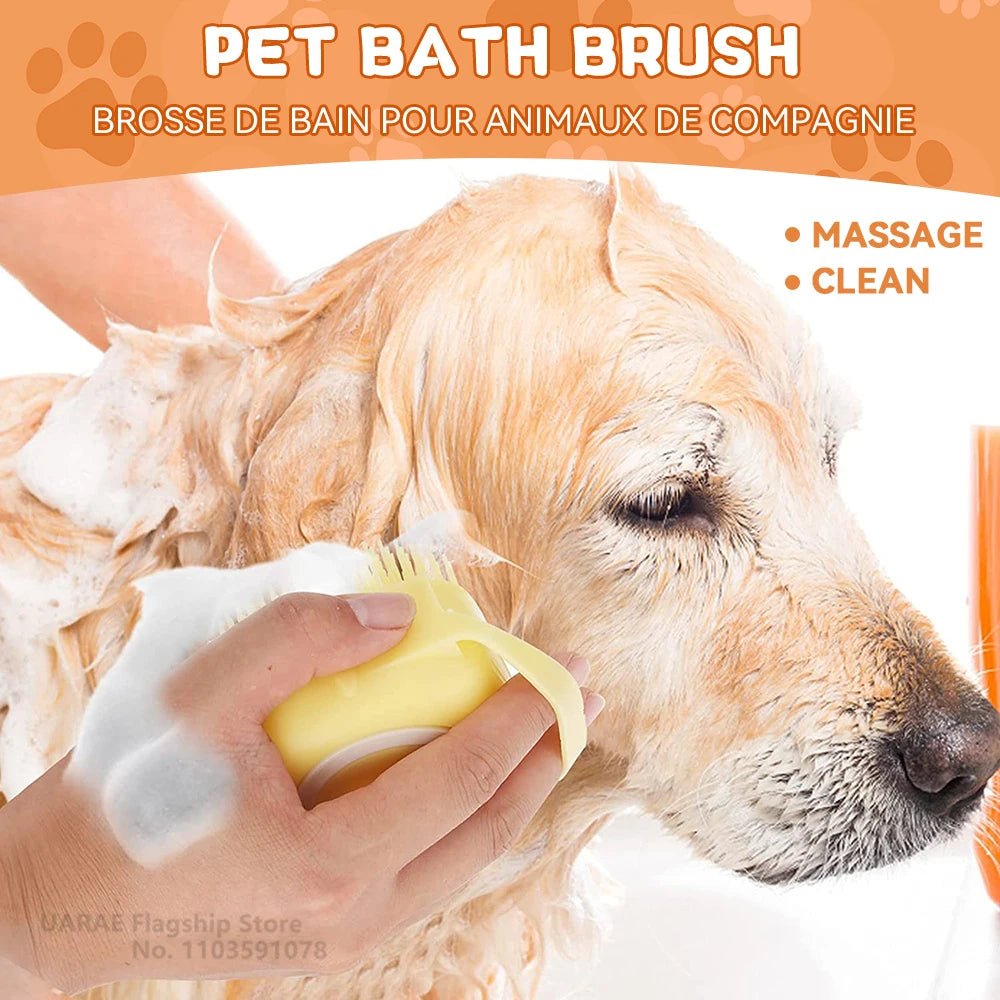 Badborstel met Shampoo Dispenser voor Honden & Katten - Duke & Scoop
