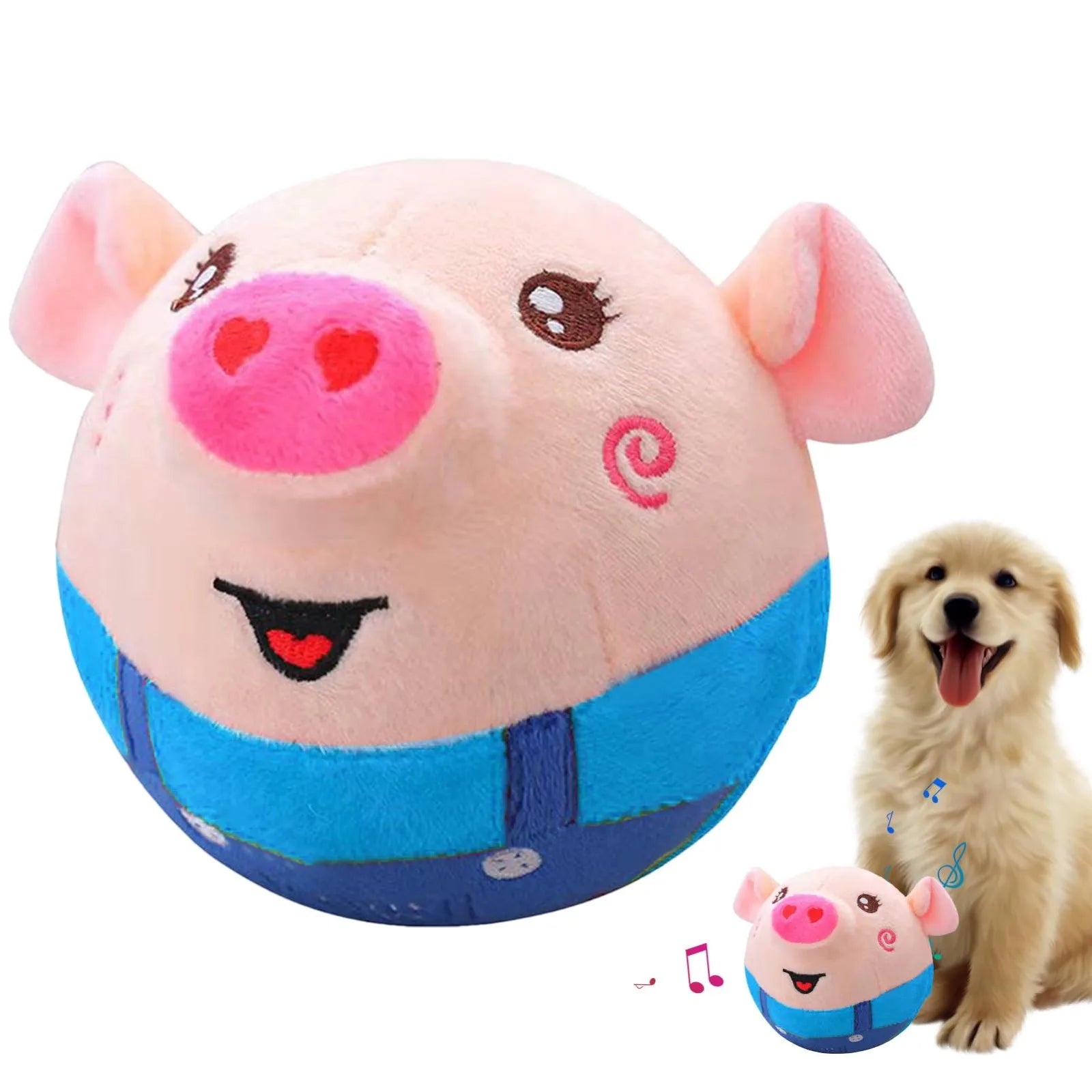 Bouncing Pet – Pluche Interactieve Speelbal voor Honden - Duke & Scoop