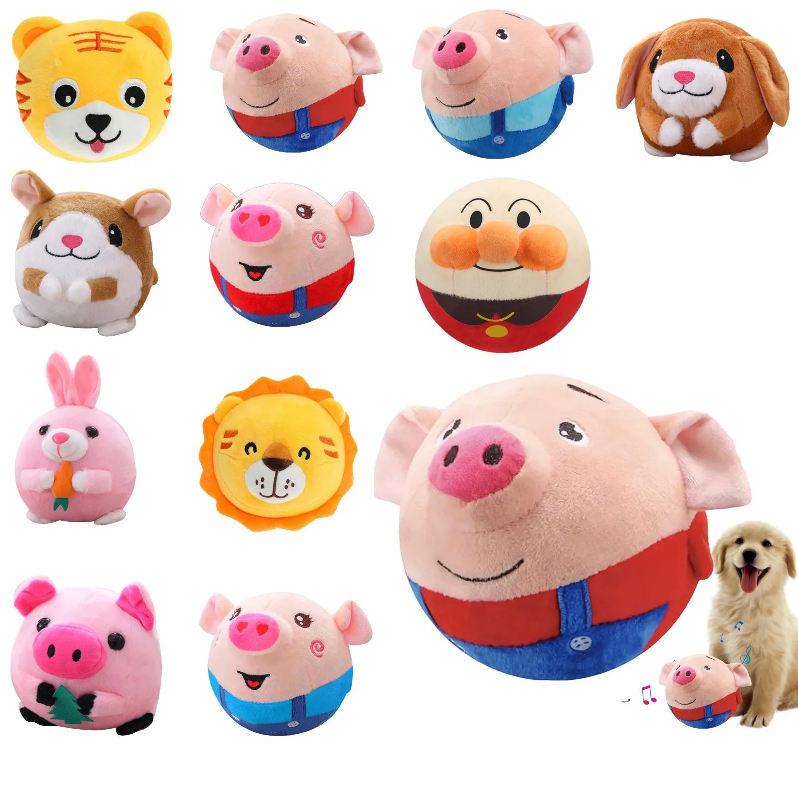 Bouncing Pet – Pluche Interactieve Speelbal voor Honden - Duke & Scoop