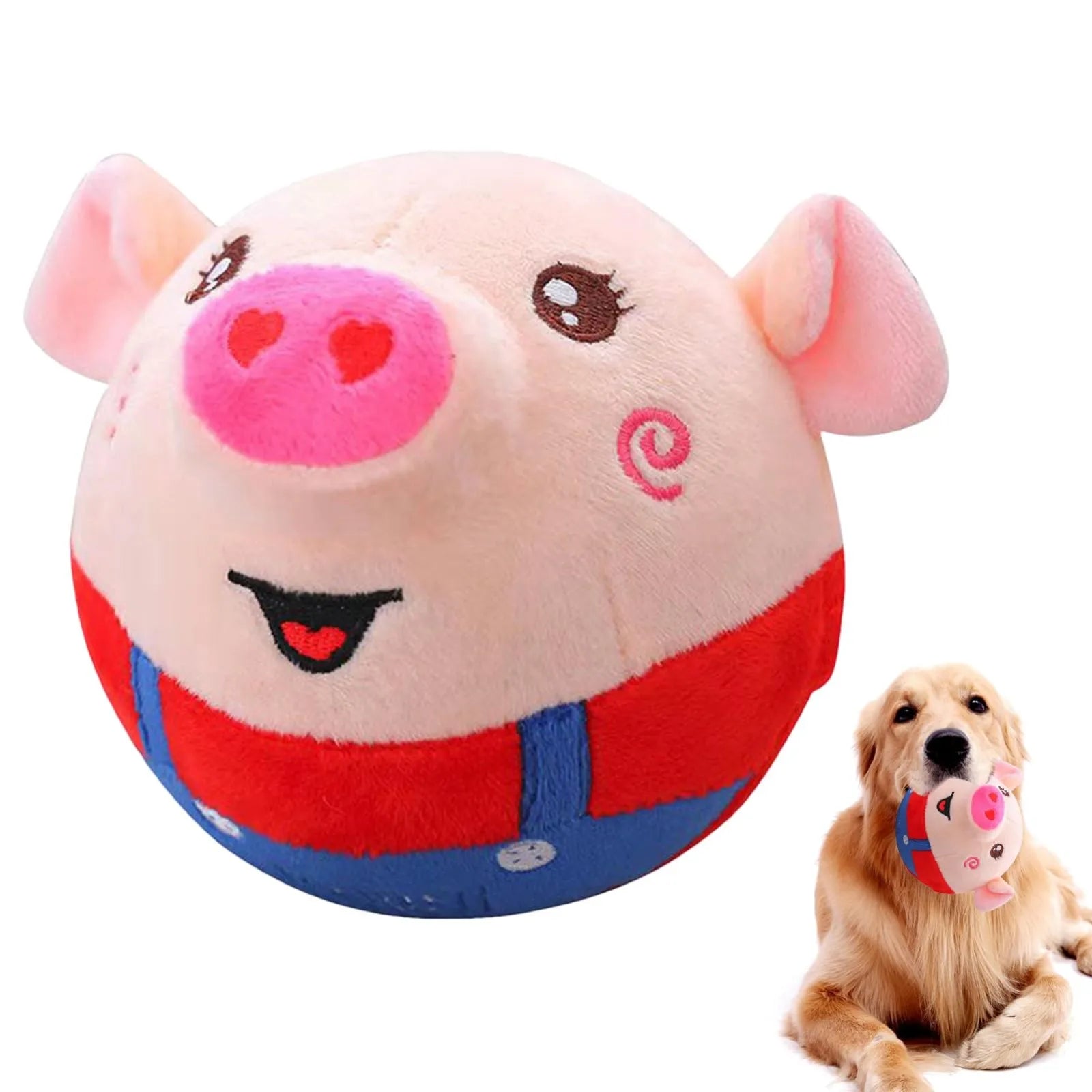Bouncing Pet – Pluche Interactieve Speelbal voor Honden - Duke & Scoop