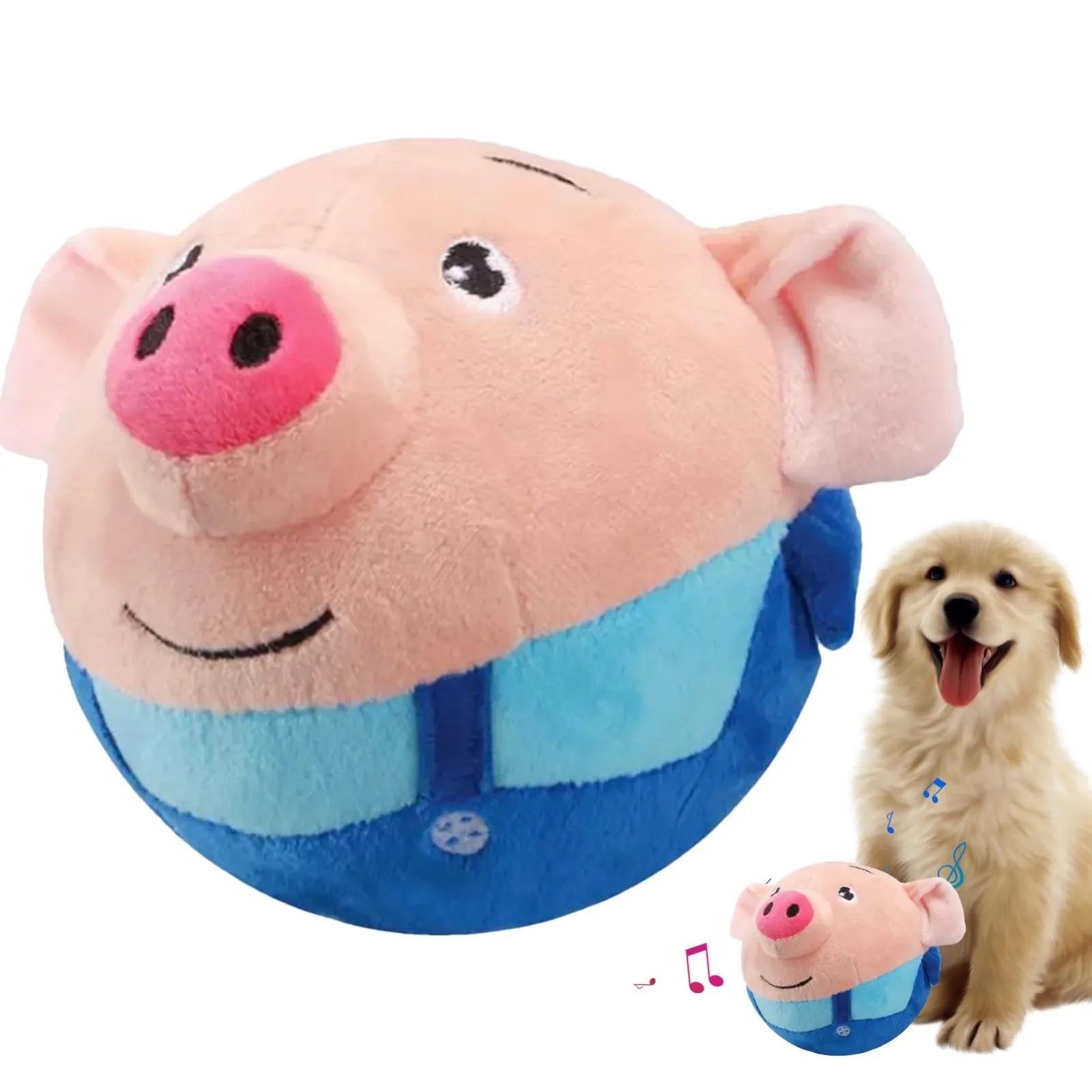 Bouncing Pet – Pluche Interactieve Speelbal voor Honden - Duke & Scoop