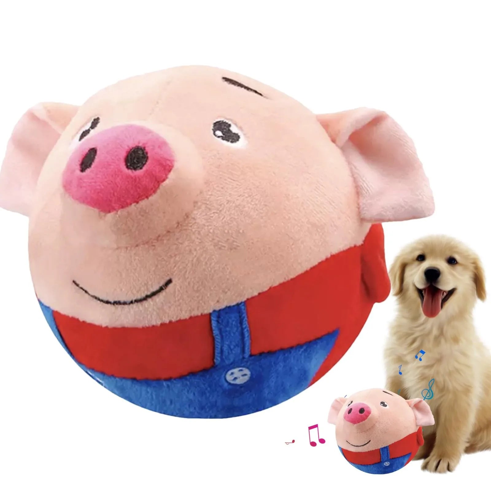 Bouncing Pet – Pluche Interactieve Speelbal voor Honden - Duke & Scoop