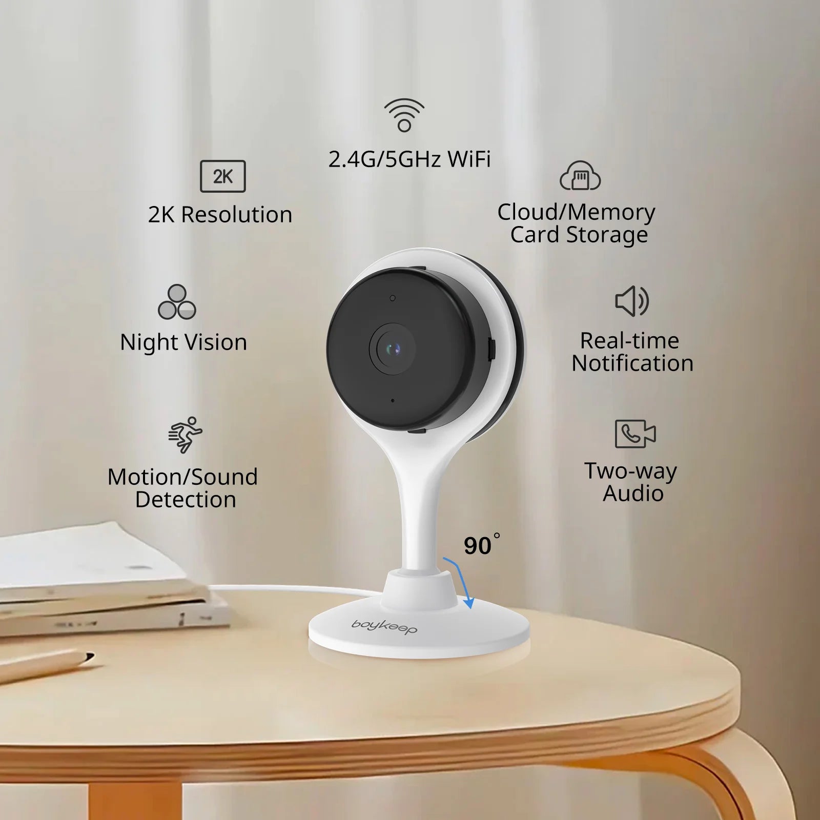 Boykeep Beveiligingscamera met App – Wifi Huisdiercamera - Duke & Scoop