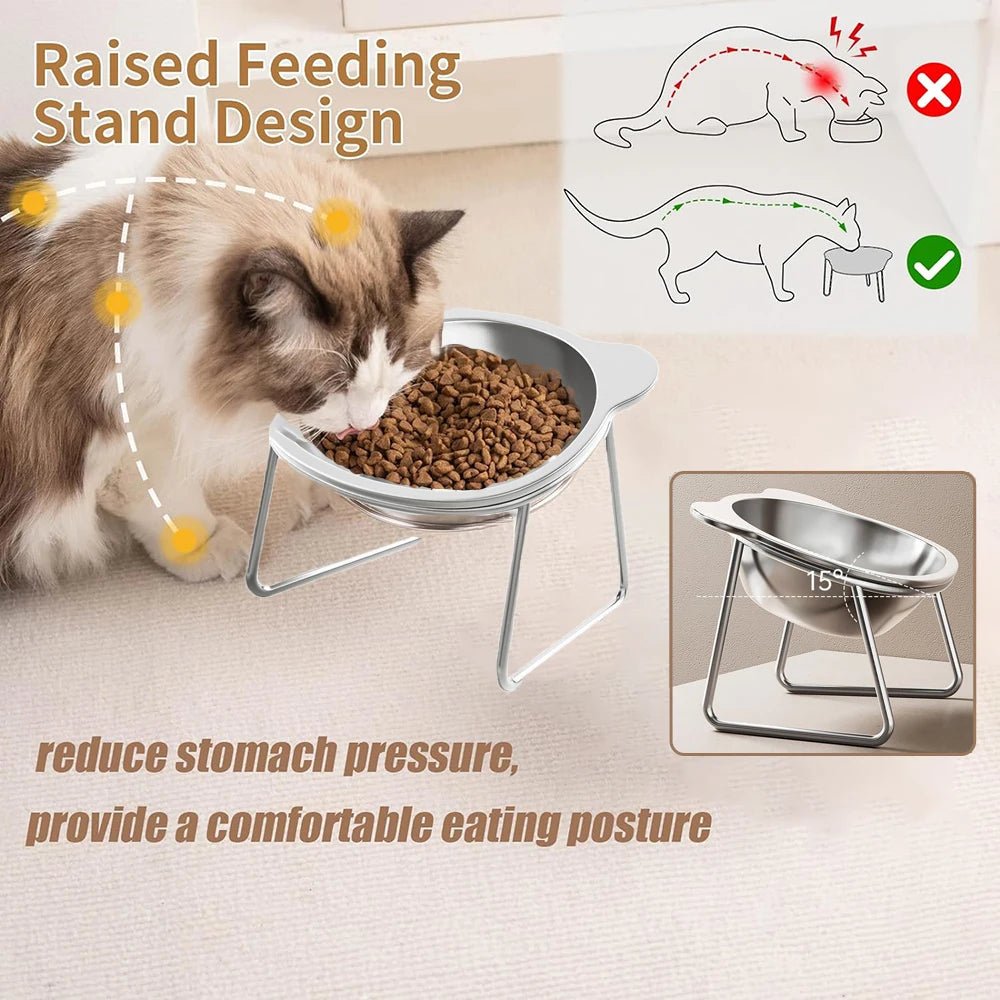 Comfort Bowl Verhoogde RVS Kattenbak - Duke & Scoop