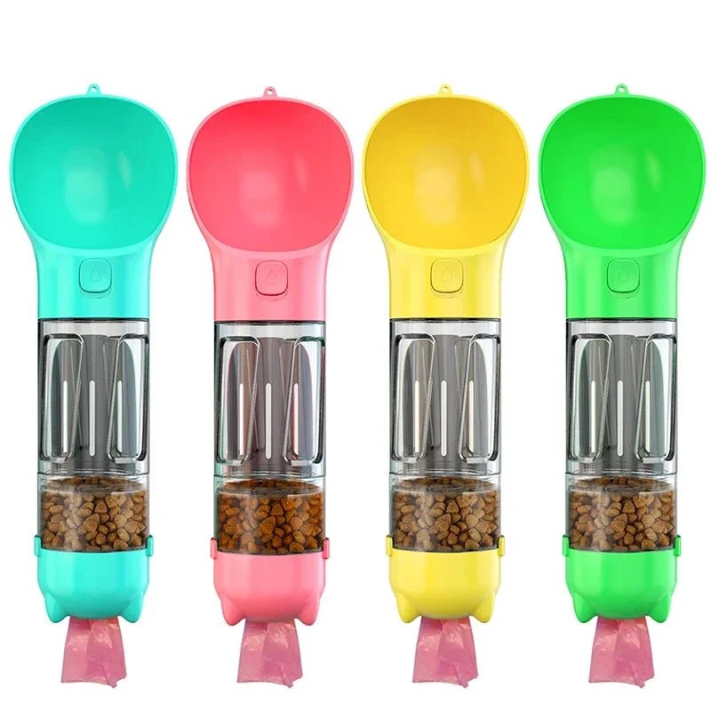 Draagbare 3 - in - 1 Waterfles voor Hond – Drinkbak & Poepzakhouder - Duke & Scoop