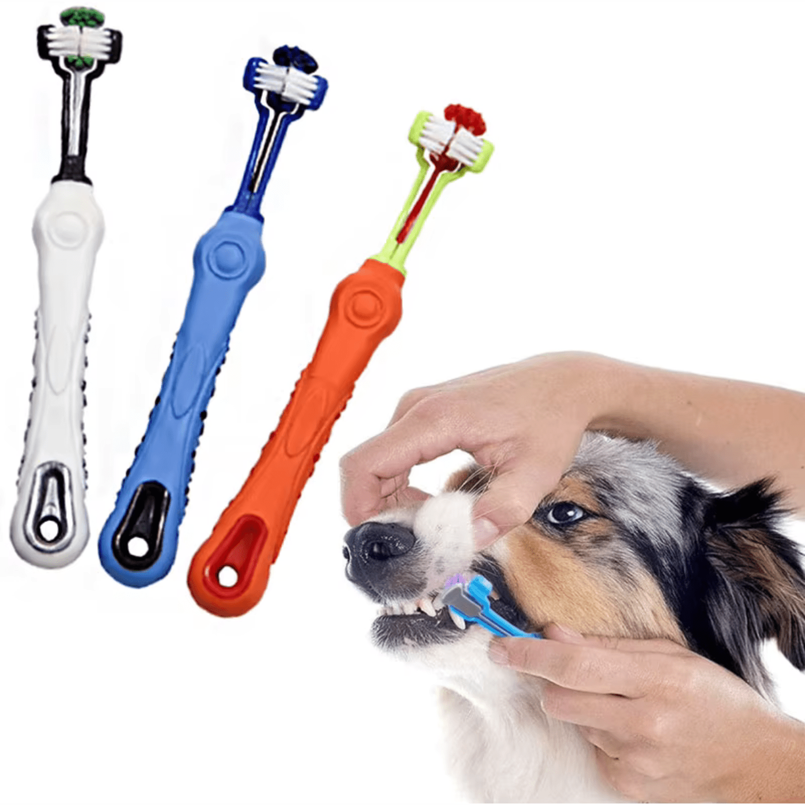 Driezijdige Tandenborstel voor Hond en Kat - Duke & Scoop