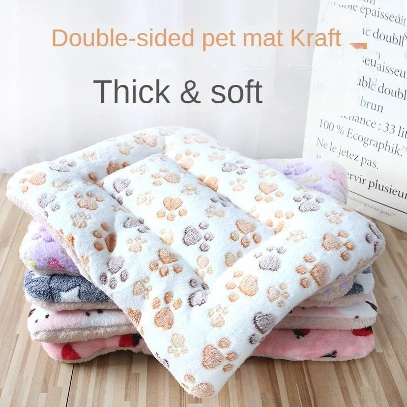 Dubbelzijdige Pluche Huisdiermat – Kat & Kleine Hond - Duke & Scoop