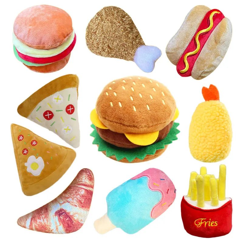 Fastfood Fun voor je Hond – Zacht Pluche Speeltje - Duke & Scoop