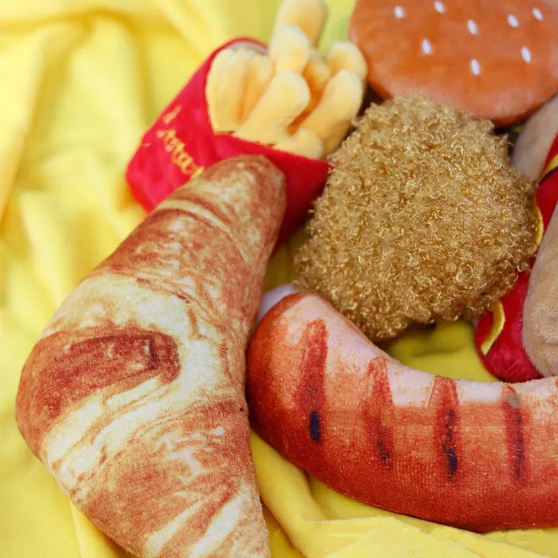 Fastfood Fun voor je Hond – Zacht Pluche Speeltje - Duke & Scoop
